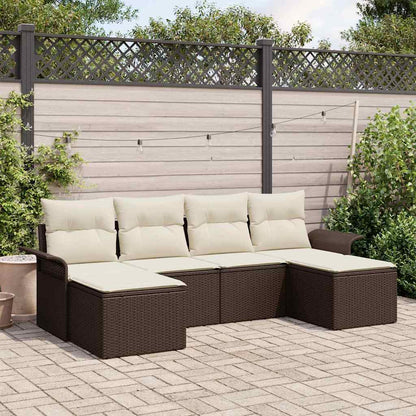 Havesofa Sæt Med Opbevaring 6 Dele Polyrattan - Variant 3354137