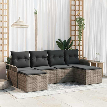 Havesofa Sæt Med Opbevaring 6 Dele Polyrattan - Variant 3354138