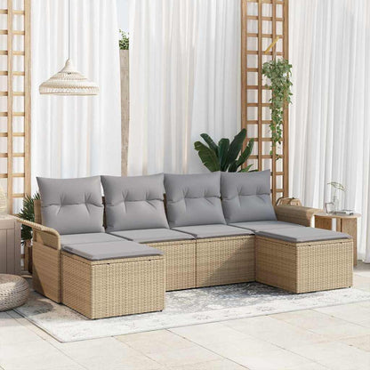 Havesofa Sæt Med Opbevaring 6 Dele Polyrattan - Variant 3354139