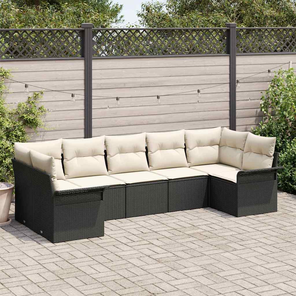 Havesofa Sæt Med Opbevaring 7 Dele Poly Rattan - Hovedbillede
