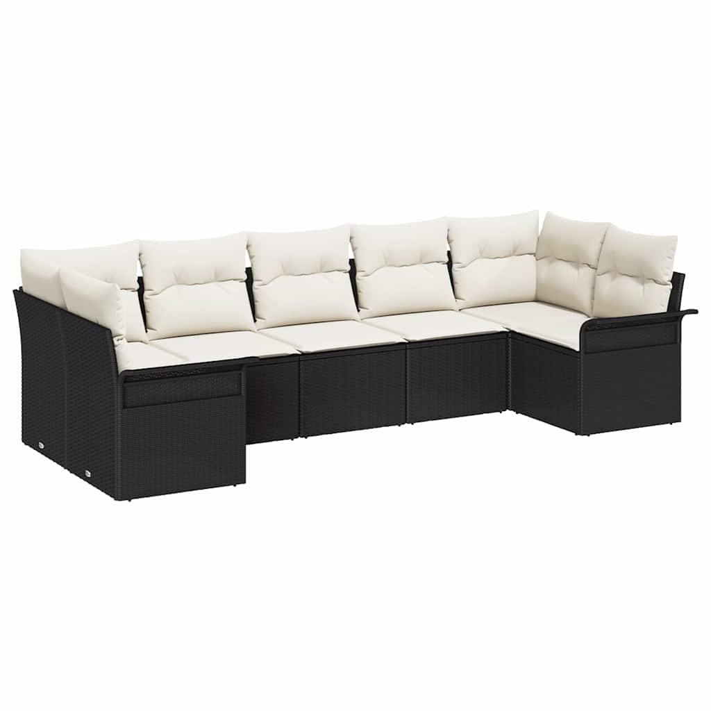 Havesofa Sæt Med Opbevaring 7 Dele Poly Rattan - Billede 2
