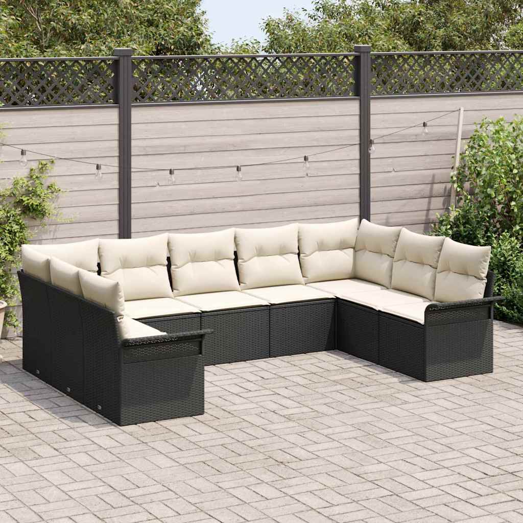 Havesofa Sæt Med Opbevaring 9 Dele Polyrattan - Billede 3
