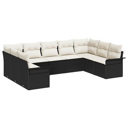 Havesofa Sæt Med Opbevaring 9 Dele Polyrattan - Billede 2