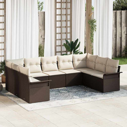 Havesofa Sæt 9 Stk. Polyrattan - Variant 3354187