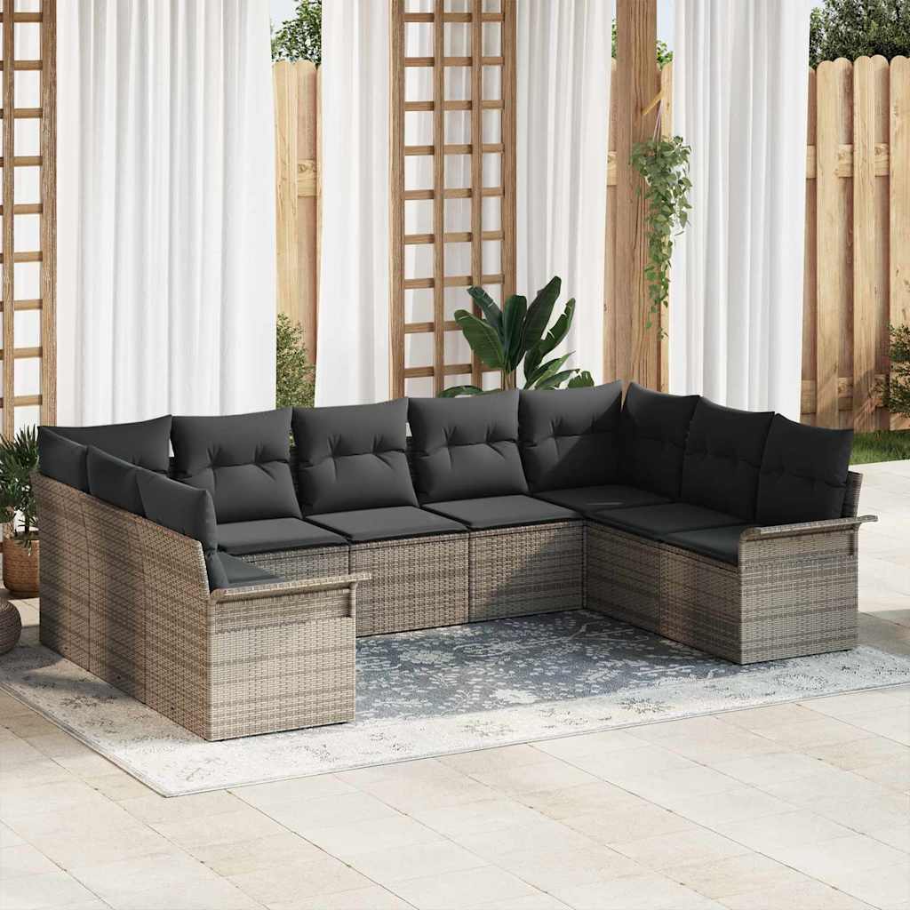 Havesofa Sæt 9 Stk. Polyrattan - Variant 3354188