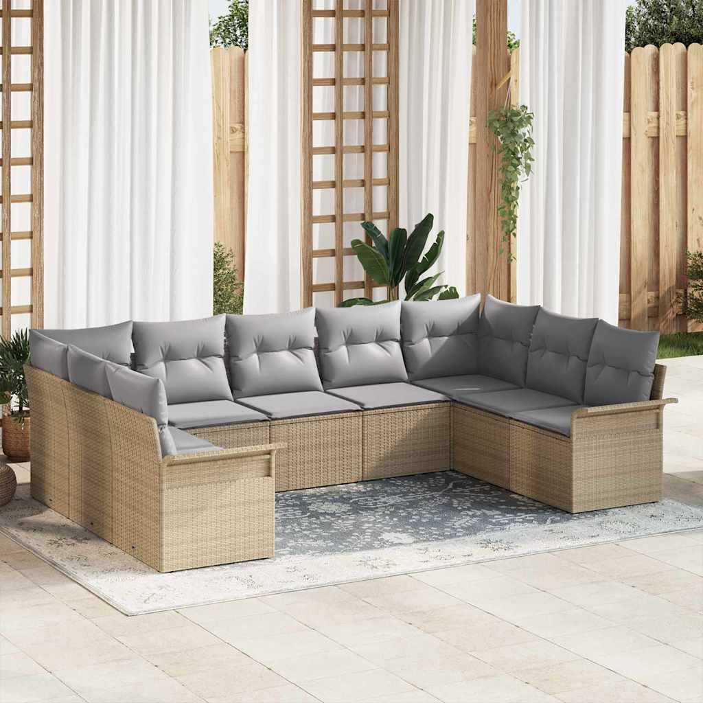 Havesofa Sæt 9 Stk. Polyrattan - Variant 3354189