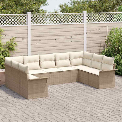 Havesofa Sæt 9 Stk. Polyrattan - Billede 3