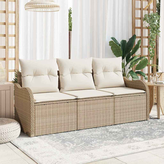 Havesofa Sæt 3 Stk. Poly Rattan - Hovedbillede