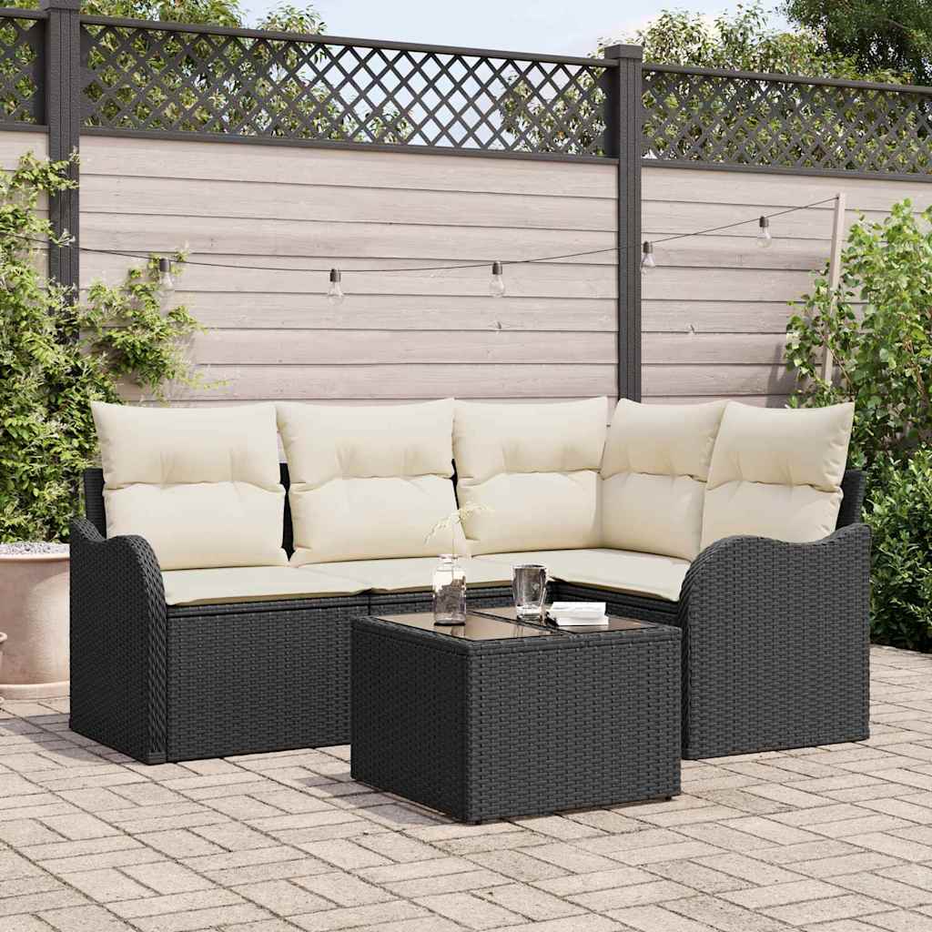 Havesofa Sæt Med Opbevaring 5 Dele Polyrattan - Hovedbillede