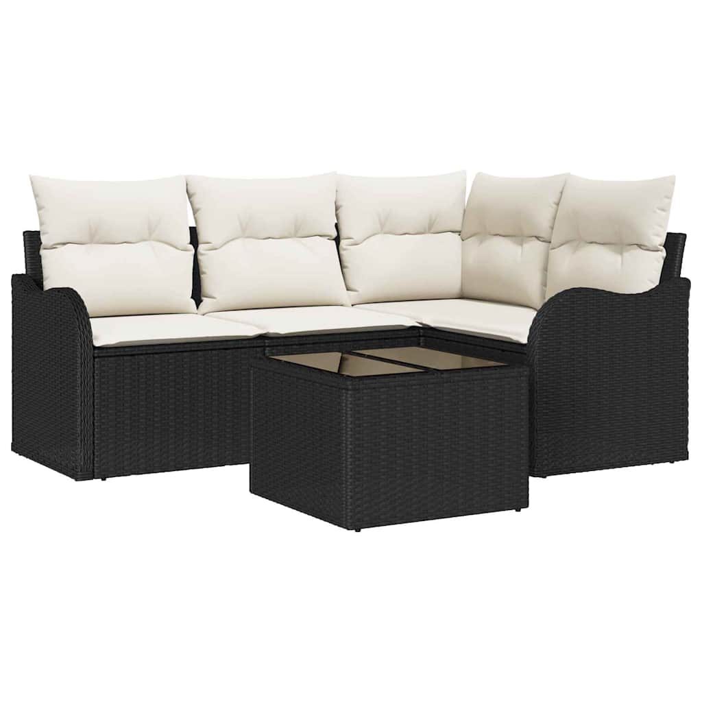 Havesofa Sæt Med Opbevaring 5 Dele Polyrattan - Billede 2
