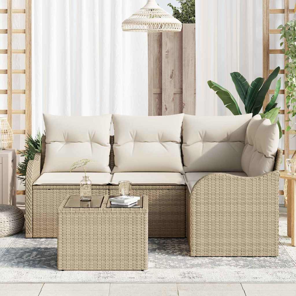 Havesofa Sæt 5 Stk. Polyrattan - Billede 3