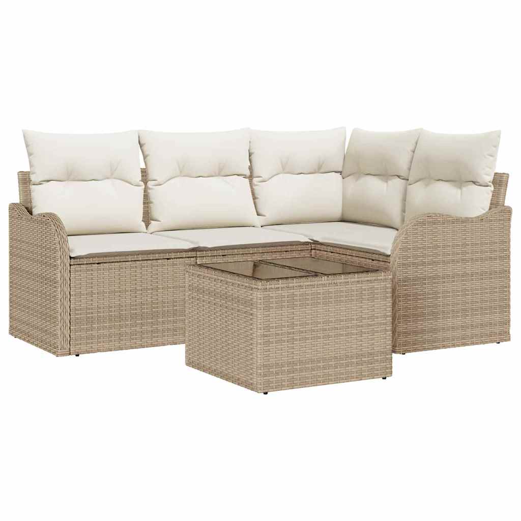Havesofa Sæt 5 Stk. Polyrattan - Billede 2