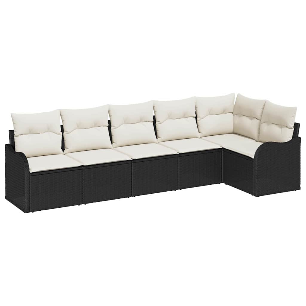 Havesofa Sæt Med Opbevaring 6 Dele Polyrattan - Billede 2