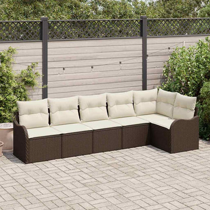 Havesofa Sæt 6 Stk. Polyrattan - Variant 3354387