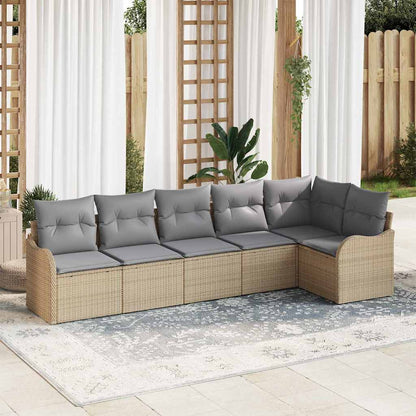 Havesofa Sæt 6 Stk. Polyrattan - Variant 3354389