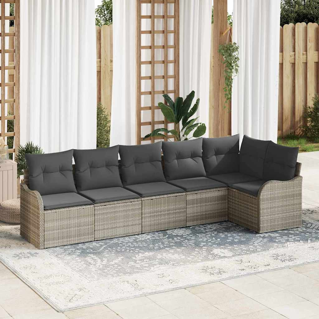 Havesofa Sæt 6 Stk. Polyrattan - Variant 3354391