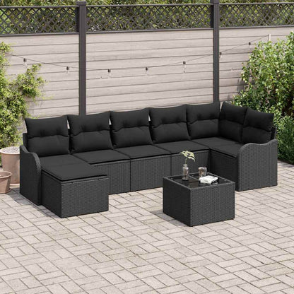 Havesofa Sæt Med Pude 8 Dele Poly Rattan