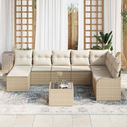 Havesofa Sæt 9 Stk. Polyrattan - Billede 3