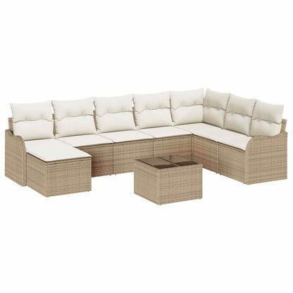 Havesofa Sæt 9 Stk. Polyrattan - Billede 2
