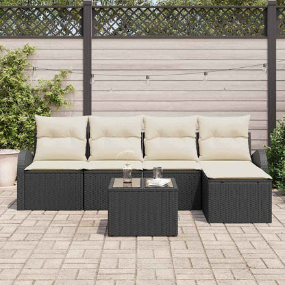Sofa Sæt Med Pude Med Opbevaring 6 Dele Polyrattan - Billede 3