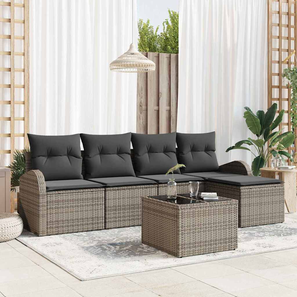 Sofa Sæt 6 Stk. Polyrattan - Variant 3354678