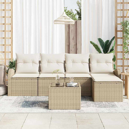 Sofa Sæt 6 Stk. Polyrattan - Billede 3