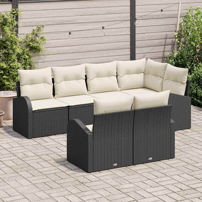 Havesofa Sæt Med Pude 7 Dele Polyrattan - Billede 3