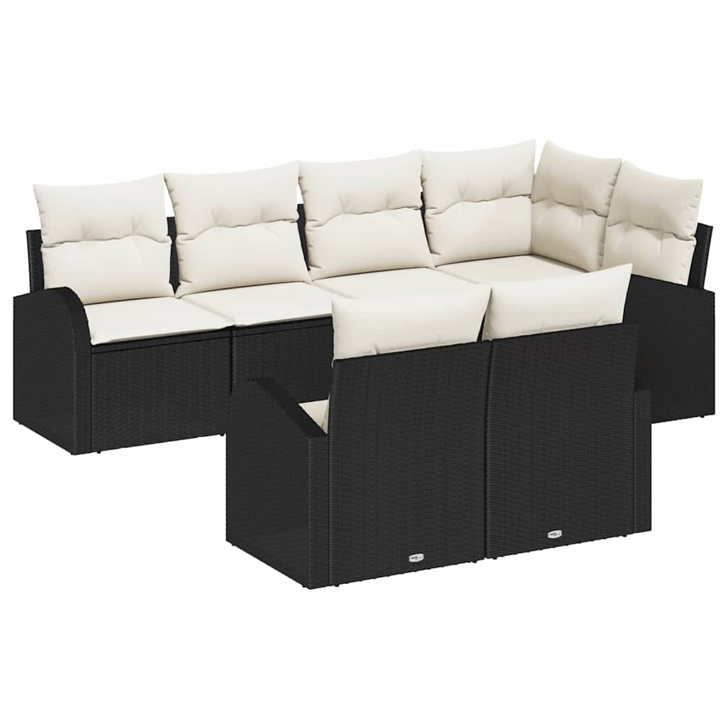 Havesofa Sæt Med Pude 7 Dele Polyrattan - Billede 2