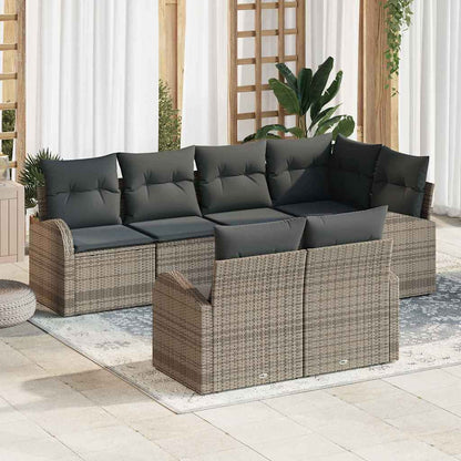 Havesofa Sæt Med Pude 7 Dele Polyrattan