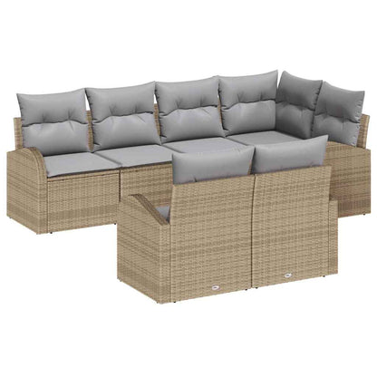 Havesofa Sæt Med Pude 7 Dele Polyrattan