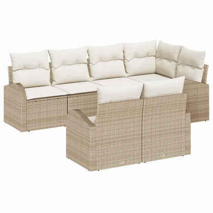 Havesofa Sæt Med Pude 7 Dele Polyrattan