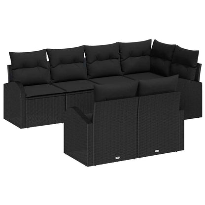 Havesofa Sæt Med Pude 7 Dele Polyrattan