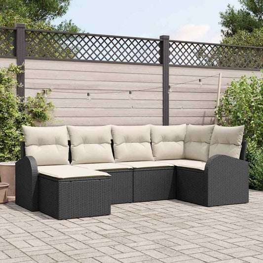 Sofa Sæt Med Pude Med Opbevaring 6 Dele Polyrattan - Hovedbillede