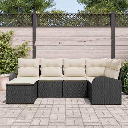 Sofa Sæt Med Pude Med Opbevaring 6 Dele Polyrattan - Billede 3