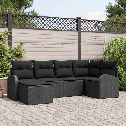 Sofa Sæt Med Pude Med Opbevaring 6 Dele Polyrattan