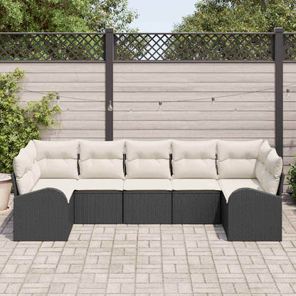Havesofa Sæt Med Pude 7 Dele Polyrattan - Billede 3