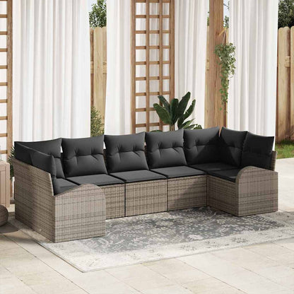 Havesofa Sæt Med Pude 7 Dele Polyrattan