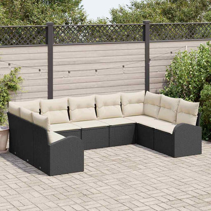 Havesofa Sæt Med Pude 9 Dele Polyrattan - Hovedbillede