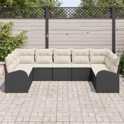 Havesofa Sæt Med Pude 9 Dele Polyrattan - Billede 3