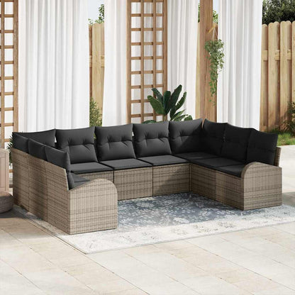 Havesofa Sæt Med Pude 9 Dele Polyrattan - Variant 3354868