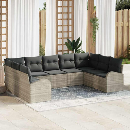 Havesofa Sæt Med Pude 9 Dele Polyrattan - Variant 3354871