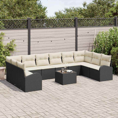 Havesofa Sæt Med Pude 11 Dele Polyrattan - Billede 3