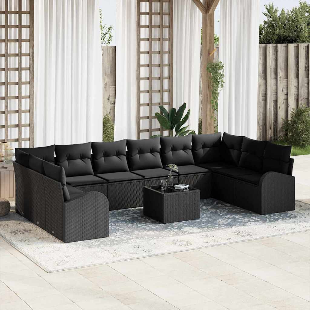Havesofa Sæt Med Pude 11 Dele Polyrattan