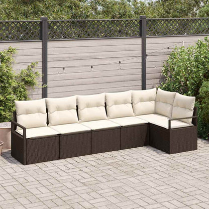 Havesofa Sæt 6 Stk. Polyrattan - Variant 3355067