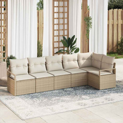 Havesofa Sæt 6 Stk. Polyrattan - Hovedbillede