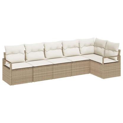 Havesofa Sæt 6 Stk. Polyrattan - Billede 2