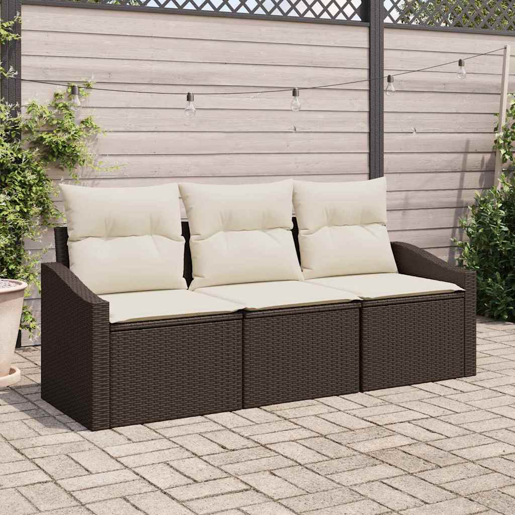 Havesofa Sæt 3 Stk. Polyrattan - Variant 3355247