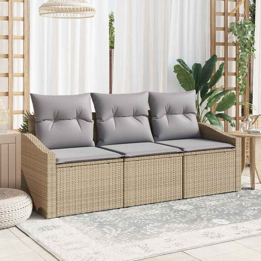 Havesofa Sæt 3 Stk. Polyrattan - Hovedbillede