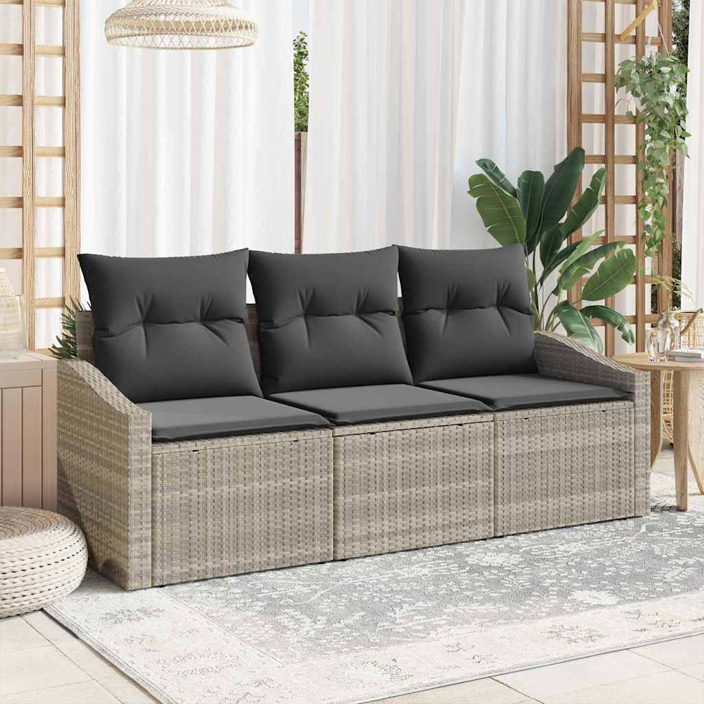 Havesofa Sæt 3 Stk. Polyrattan - Variant 3355251
