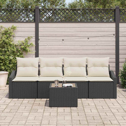 Sofa Sæt Med Pude Med Opbevaring 5 Dele Polyrattan - Billede 3